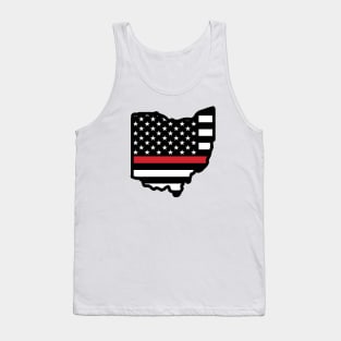 Thin Red Stripe  Ohio Flag Tank Top